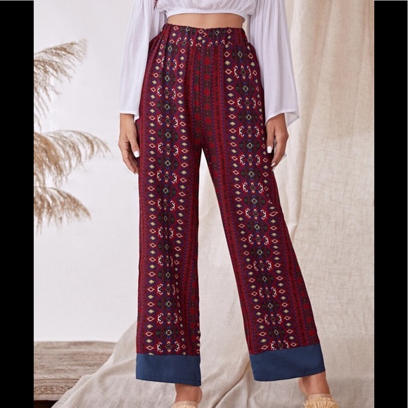 Boho Flare Leg Pants - Picture 1 of 2